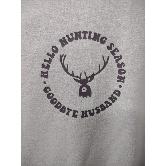 Hunting Season Sweatshirt Funny Graphic Print Pullover‎ Top 2XL - Picture 4 of 6